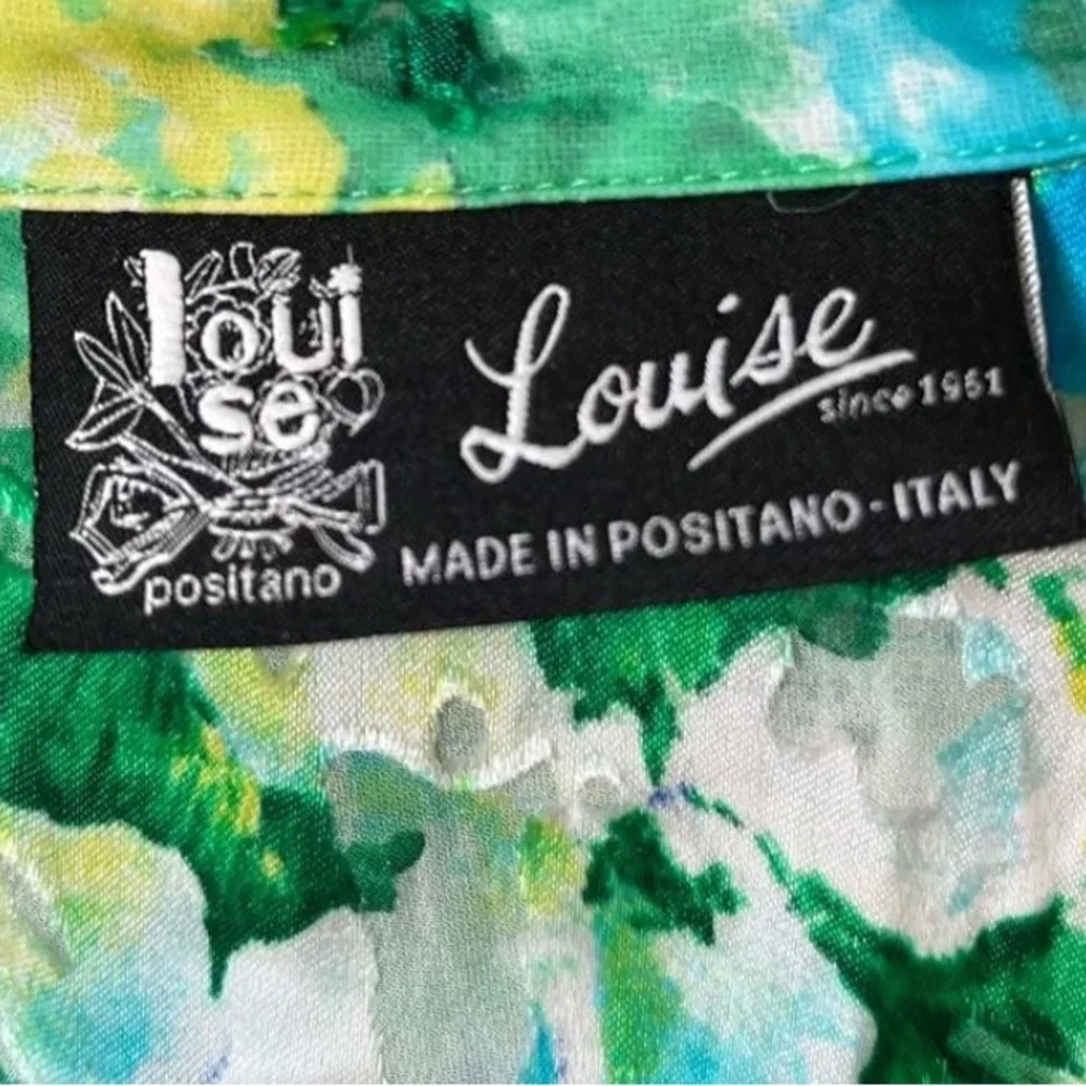 LOUISE Positano Italy Made NEW Cotton Art Wear Floral Tank Top Size L